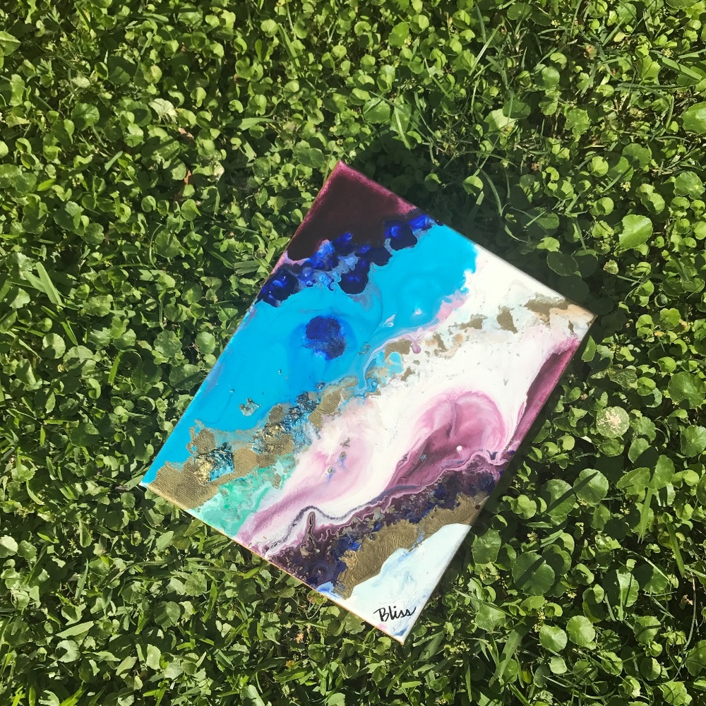 5"x7" acrylic abstract painting